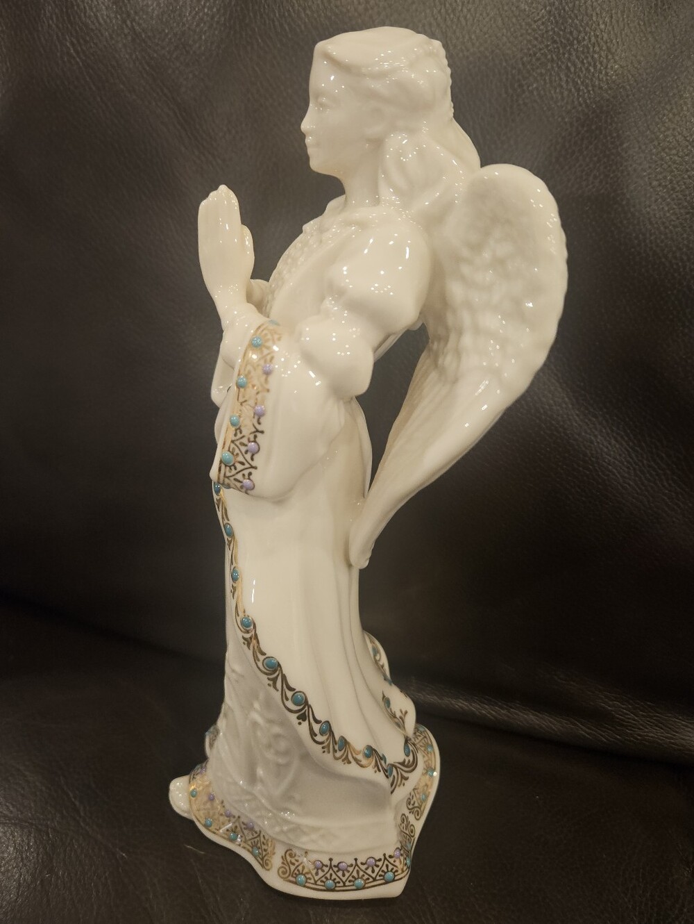 Lenox Jewel Collection White Porcelain "Angel of Love" Figurine - Picture 4 of 7